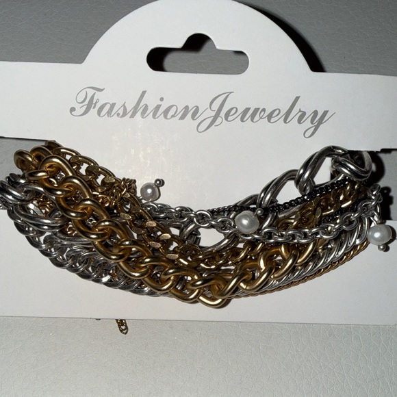 Jewelry - #215. Fashion Jewelry Gold and Silver Chain Bracelet